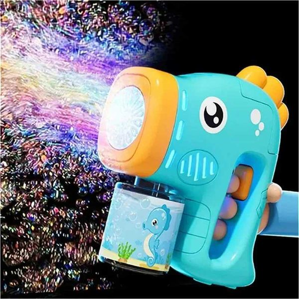 Baby Bath Toys Haima Bubble Machine Toy Fully Automatic Handheld Bubble Gun Childrens Bubble Blowing Toy without Battery Bubble Water H25021