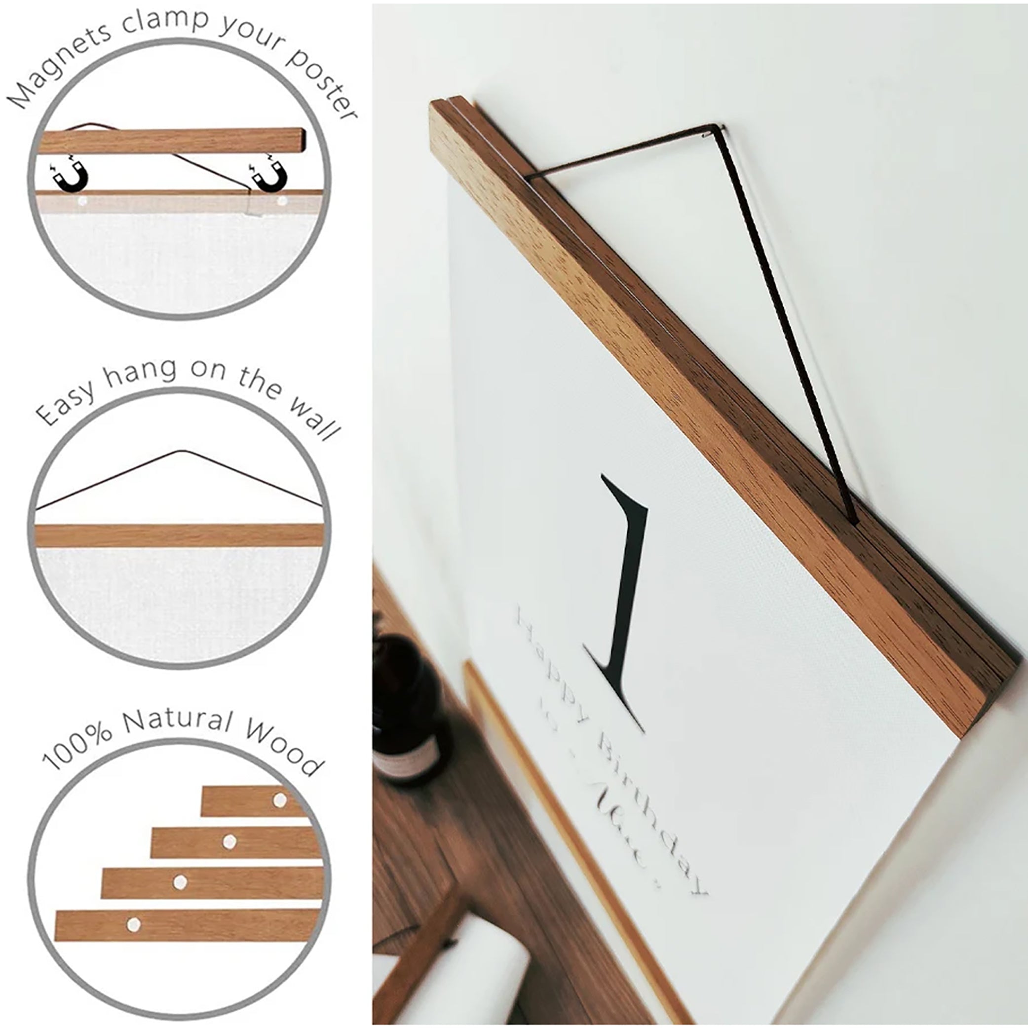 Creative magnetic frame photo frame easy to replace photos adding a warm atmosphere to the home