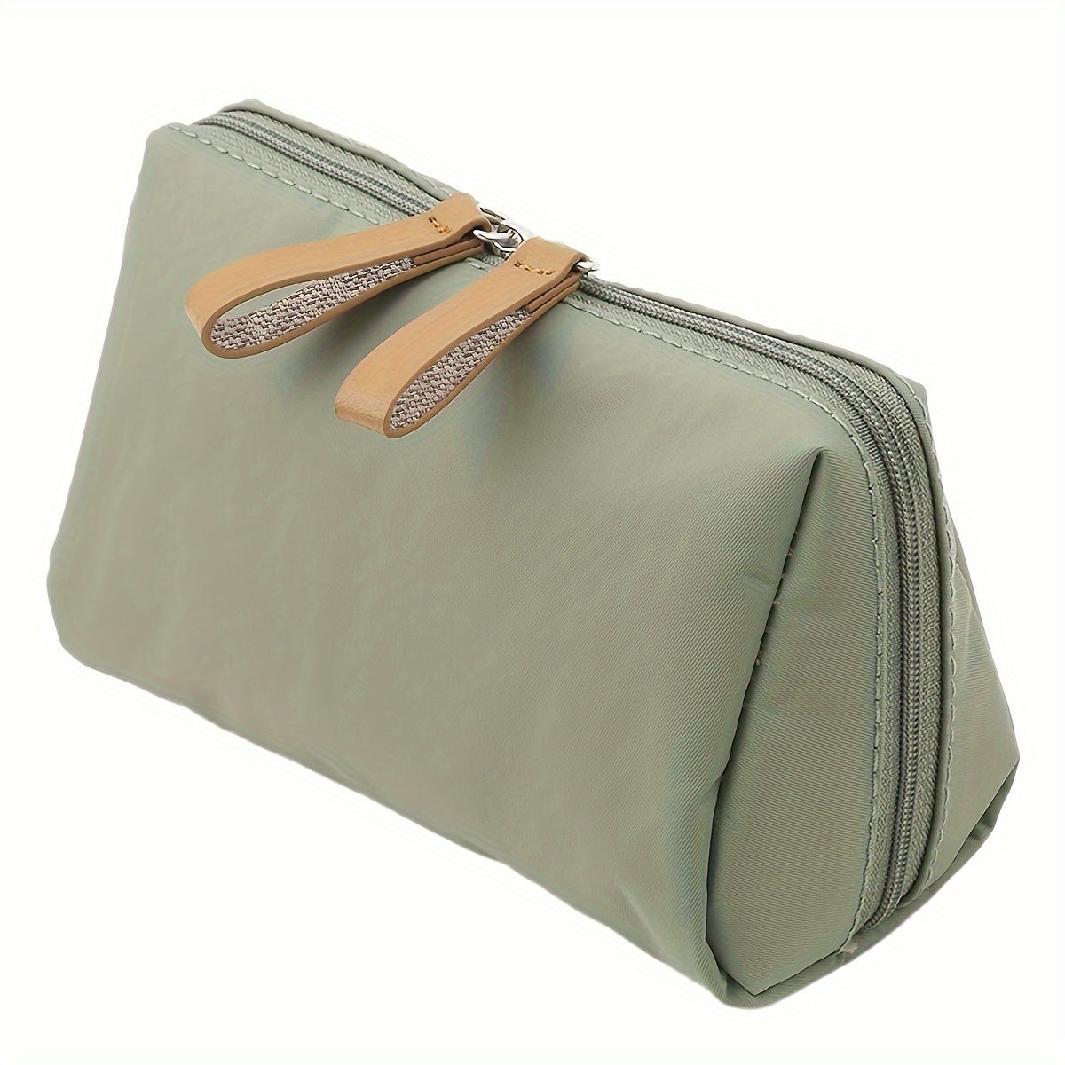 TEMU Bolsa de maquillaje FOREMS Fashion - Nylon duradero, color sólido, para uso diario y viajes, organizador portátil con compartimentos, bolso para