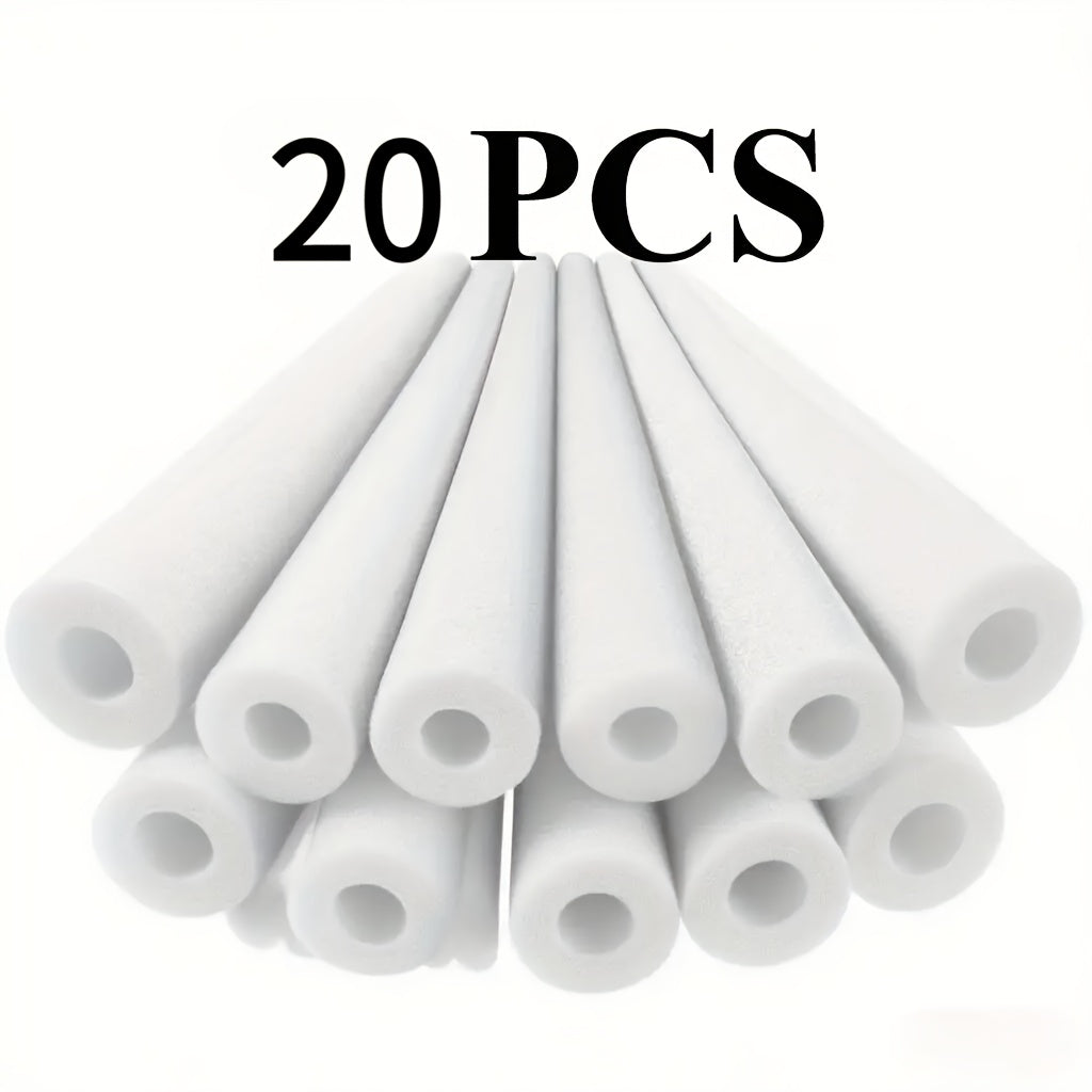 TEMU 20pcs Heavy-duty Pool Sponge Tubes - Quick-dry Lightweight Floating Swimming Spongers, Non-toxic Gym, Aqua Fitness, Birthday Party Decorations -