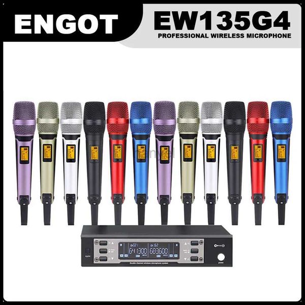Microphones ENGOT EW135G4 EW 100 G4 EW100G4 with SKM9000 UHF 2 channel professional wireless metal haneheld microphone system for DJ karaoke