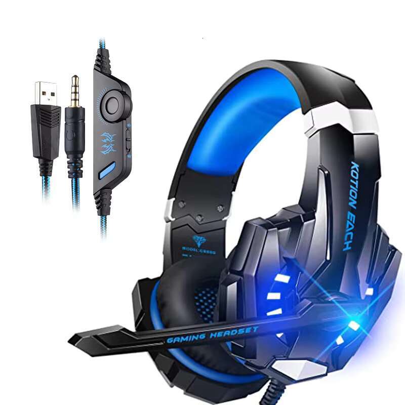 Hot G9000 Soft Stereo Gaming Headset Noise Cancelg LED Light Over Ear Headphones With Mic for PS4 PC Laptop Games
