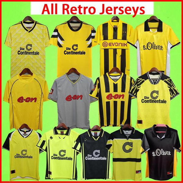 Dortmund Retro Soccer Jerseys 1988 1989 1994 1995 1996 1997 1998 2000 2001 2002 2012 2013 vintage football shirts REUS BorussIa Moller 88 89