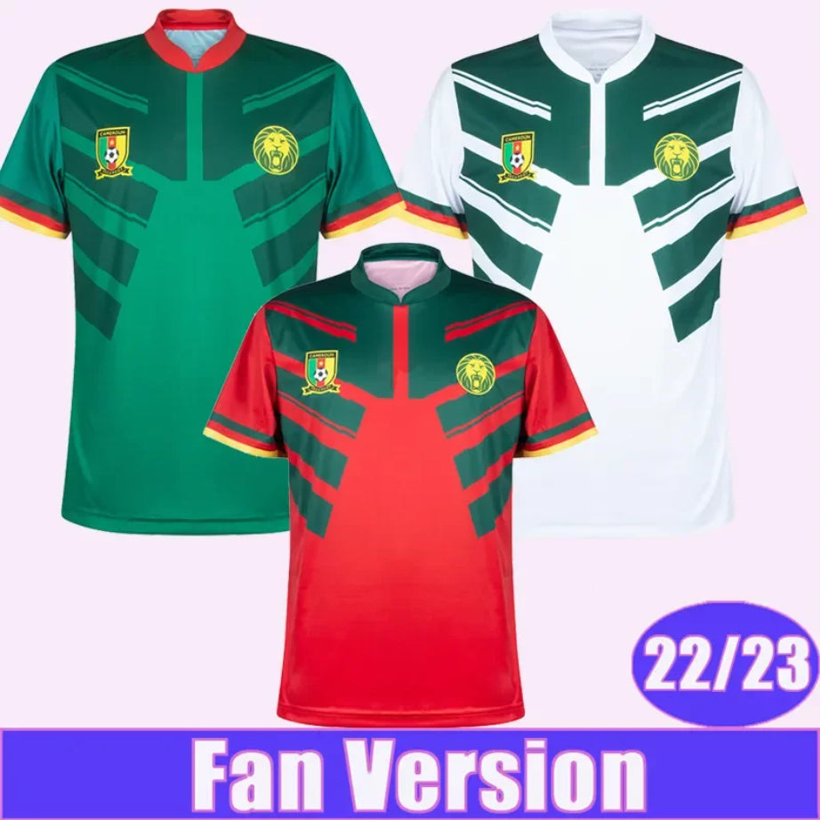 2223 Cameroon Nations Team ABOUBAKAR Mens Soccer Jerseys CHOUPO-MOTING BAHOKEN BASSOGOG GANAGO EKAMBI Home Away 3rd Red Football Shirts 21dd
