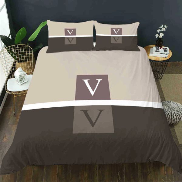 Bedding sets Fashion King Size Designer Beddings Covers Pcs Letter Printed Silk289s