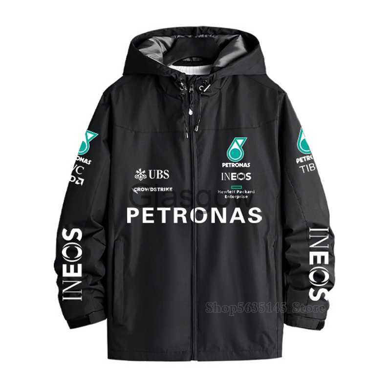 Motorcycle Apparel 2022 F1 Petronas Printed Hoodie Formula 1 Car Fans Racing Team Clothing Jacket Windproof Black Blue x0803