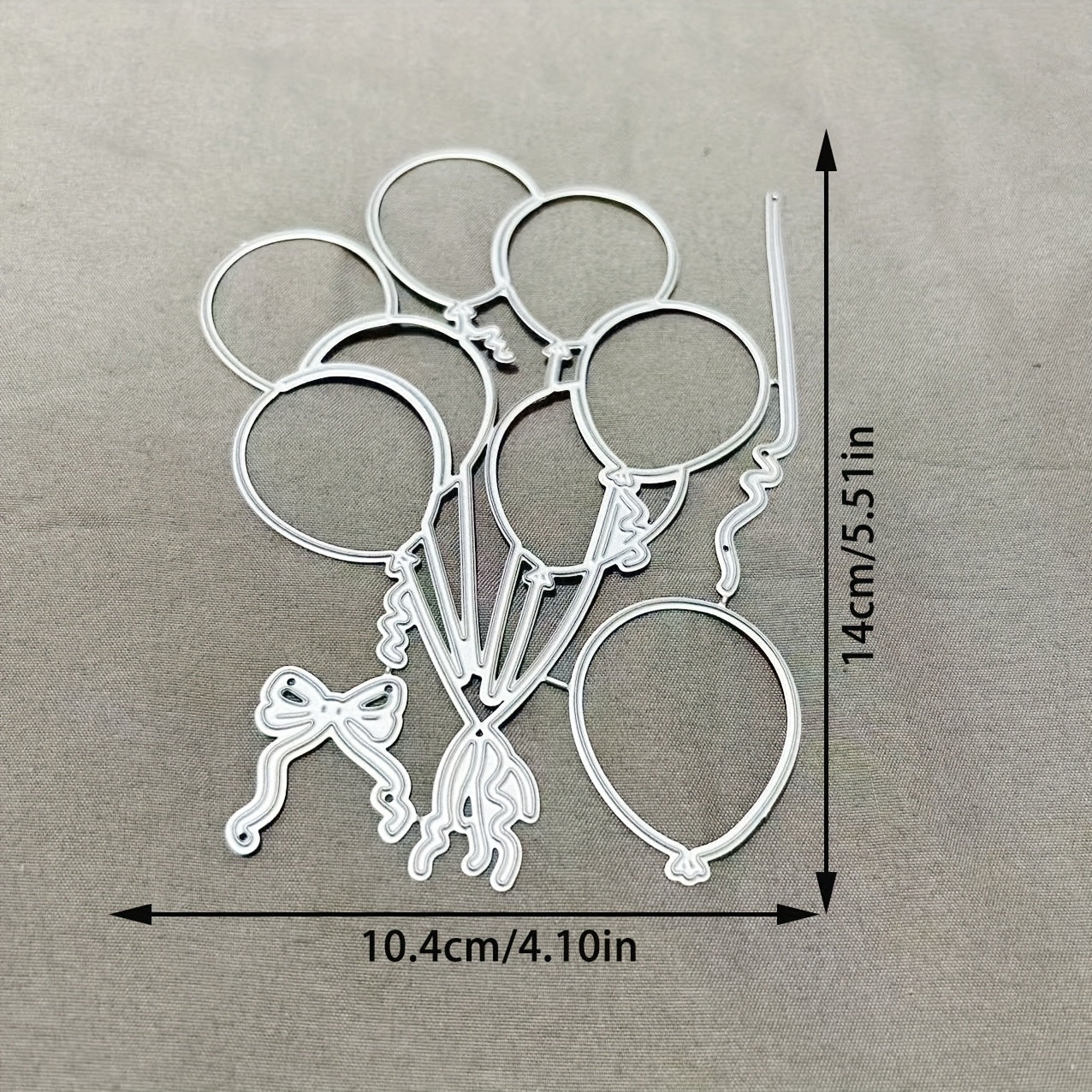 TEMU 1pc Balloon Metal Cutting Dies For Diy Scrapbooking & Card Making - Intricate Embossing Stencil For Handcrafted Greeting Cards, Invitations, And