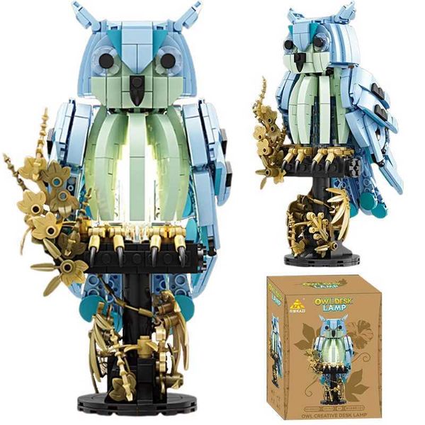 545PCS Cretive DESIGN Steam Owl Stump Lamp Building Blocks Punk Elements Mechanical Puzzle Assemble Model Brick Toy Kid For Gift X241228
