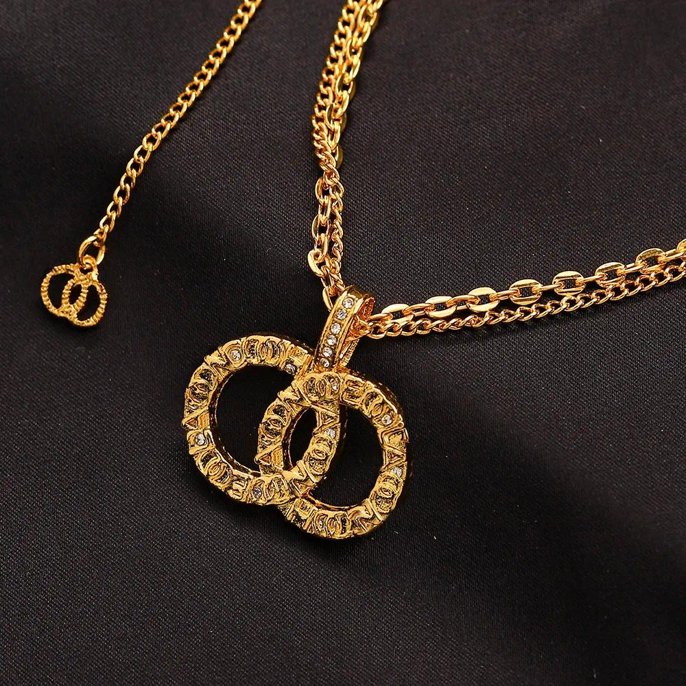 Fade Gold Never Plated Designer Necklace for Women Brand Letter Simple Pendant Choker Chain Necklaces Jewelry Accessory High Quality 20style s