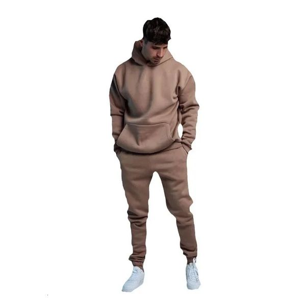 Homensmulheres básicas 2pcssets moletom moletom calça calças ginásios machos tops de fitness risques sportswear tracksuits 250117