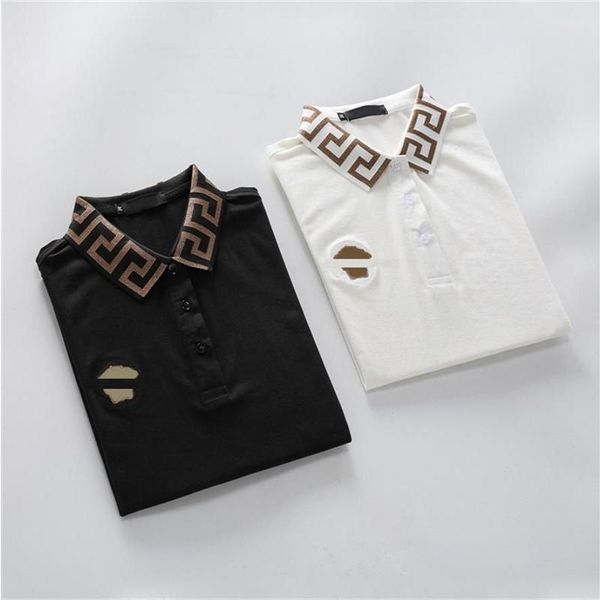 Mens T Shirts 2022mens women designer polos Double letter Water color print casual high quality fashion men wild top Blue CoffeeM-3XL Tnmol