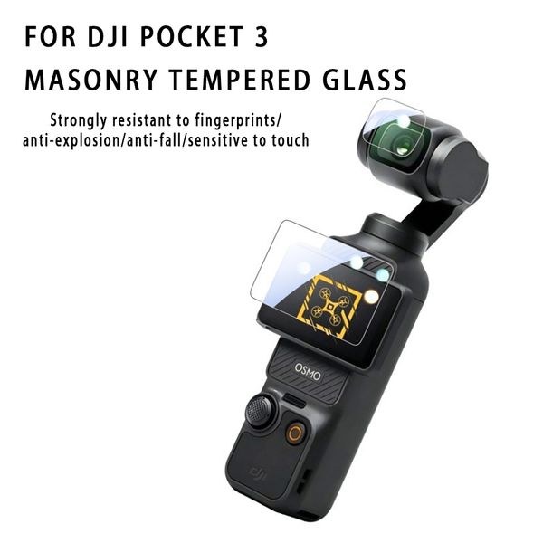 Digital Cameras 2PC Screen Protector Film for DJI Osmo Pocket 3 Gimbal Camera Accessories Anti-Scratch HD Tempered Glass Lens Protective Fil
