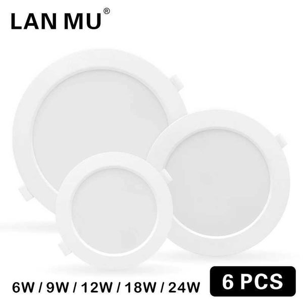 6 pieces-batch 3-4-6-8 inch LED tube lights 6W 9W 12W 18W 24W 220V embedded tube lights circular LED panel tube lights spotlight CL240830