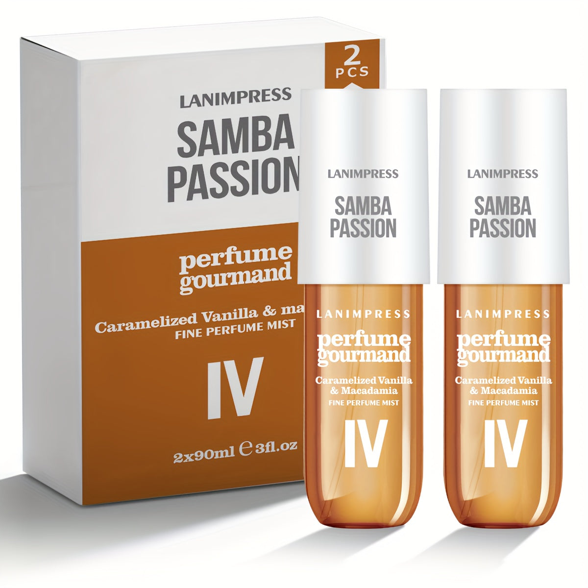 TEMU 2 Pcs Set Brazilian Body&hair Fragrance Mist, Vanilla Body Spray, Long-lasting, Eau De Parfum Body Spray For Women, Perfect Gifts For Romantic