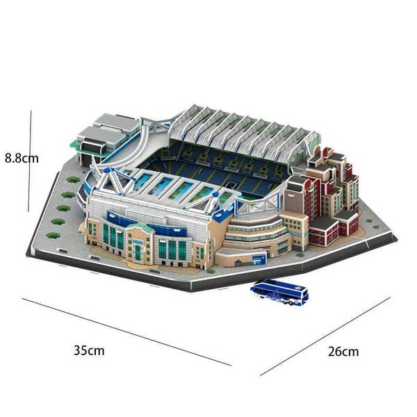 3D Puzzles DIY Stamford Bridge Football Stadium 3d Stereo Puzzle Model SZ