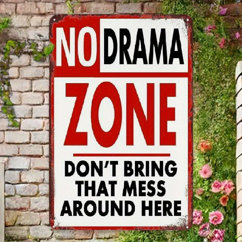 TEMU Wall Decor For Home Bedroom Bar Bathroom Decor Gifts, 1pc Vintage Metal Painting Art Signage, No Theater Area, Don't That Mess Here, Metal