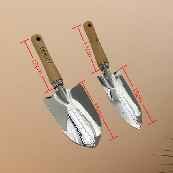 10sets Stainless steel Mirror polishing Garden Supplies Gardening Tools Small Shovel Rake Spade for Plant Flowers