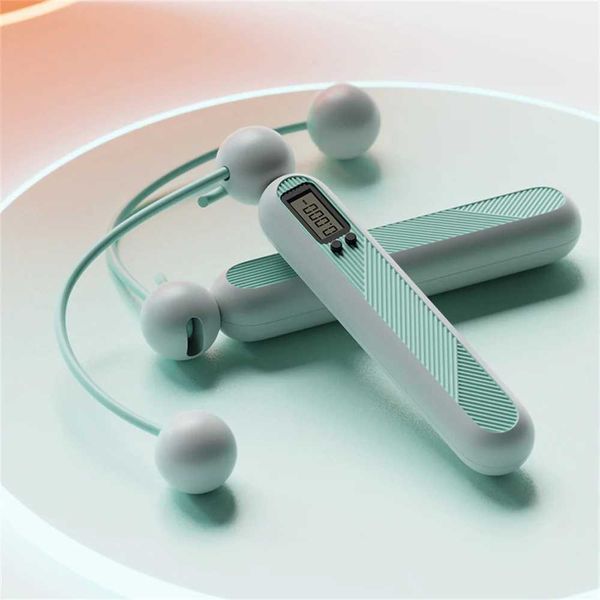 Ectronic Jump Rope Speed Jump Rope Counter with LCD Screen Gym Fitness Jump Rope Noise Digital Jump RopeW241101