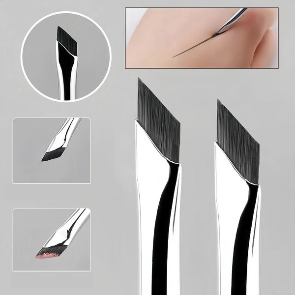 Upgrade Blade Eyeliner Brush Ultra Thin Fine Angle Flat Eyebrow Brush Liner Brow Place Makeup Brush Precise Detail Brush 241120