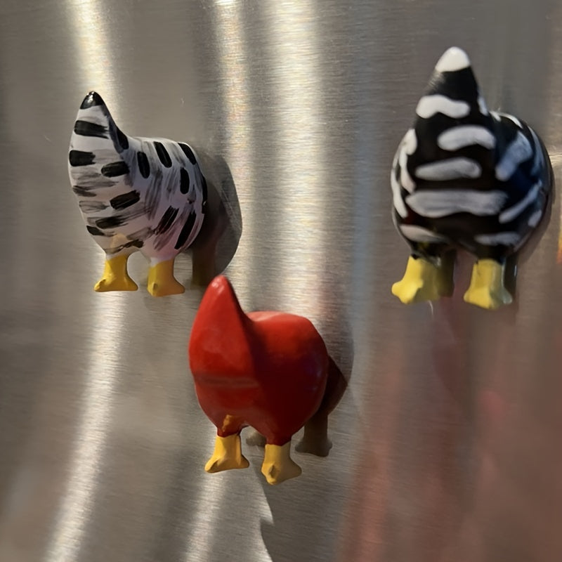 TEMU Chicken-shaped Magnets For Refrigerators - Durable Polystyrene Material, Star-shaped Design, Ideal For Kitchen Decor, Chicken Decor