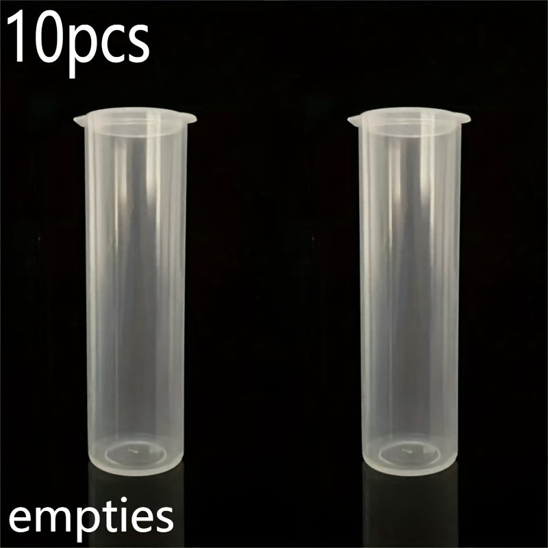 TEMU 5-10-15-20pcs Transparent Plastic Needle Storage Tubes With Lids - Ideal For Embroidery, Felt, And Sewing Supplies, Perfect Gift, Sewing