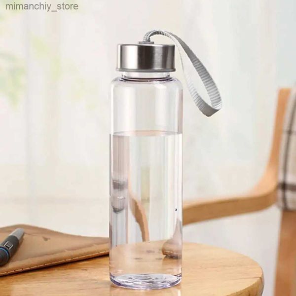 water bottle 300-400-500ML Transparent Handy Cup Portab Plastic Water Cup Drinking Bott for Outdoor Sports Kitchen Tools Fitness Cup Q231122