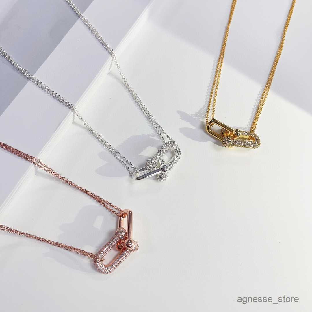 Pendant Necklaces Fashion Luxury necklace earring set designer hardwear jewelry shape for women party Rose Gold jewellery with R230615