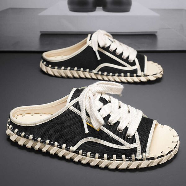 CYYTL Men Slippers Summer 2024 Canvas Casual Light Outdoor Fashion Non-Slip Male Shoes Platform Walking Beach Sandals Fisherman