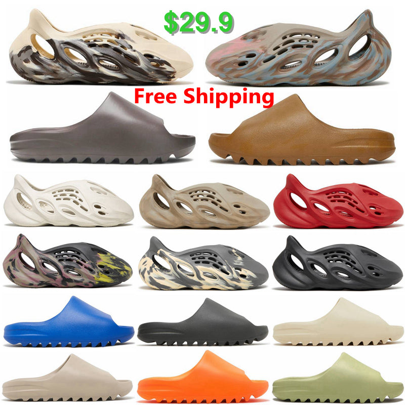 Designer Slides Foam Runners Slippers Foams Mens Bone Onyx Resin Pure Slide Mx Cream Clay Mist Sand Ochre Foam Runner Slipper Women Summer Sandals S