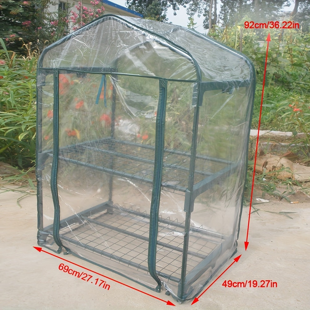TEMU Mini Portable Greenhouse, Pvc Small Green House For Indoor & Outdoor Use For Plants Flowers (no Shelf), Mini Greenhouse For Plants