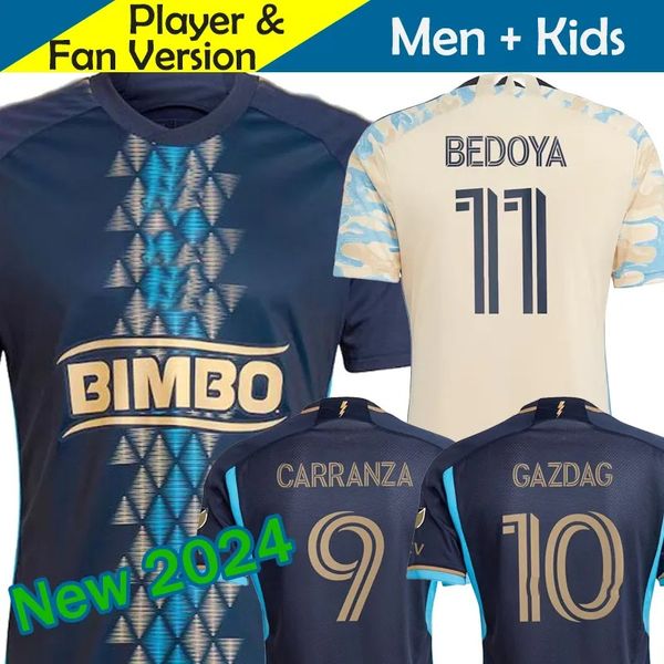 Philadelphia Union 2024 2025 Soccer Jersey Kids Kit Men 24 25 Football Shirts Primary Home Navy Blue Away Beige CARRANZA GAZDAG UHRE GLESNES
