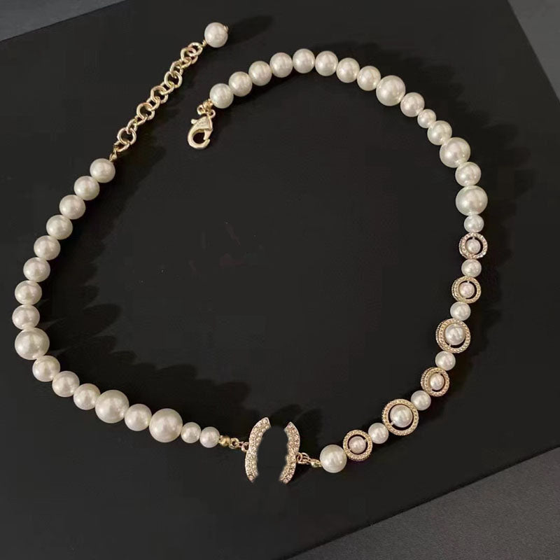 Pendant Pearl Necklace Necklaces Designer Choker Chain Gold Plated Letter For Women Jewelry Exquisite Accessories Gift