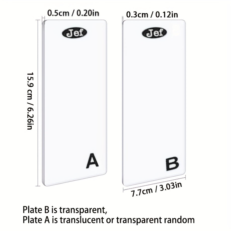 TEMU 2pcs Jef Clear Acrylic Cutting Plates - Ideal For Diy Die Cutting & Embossing, Fits Craft Buddy 838s Series & Similar Die Cut Machines With