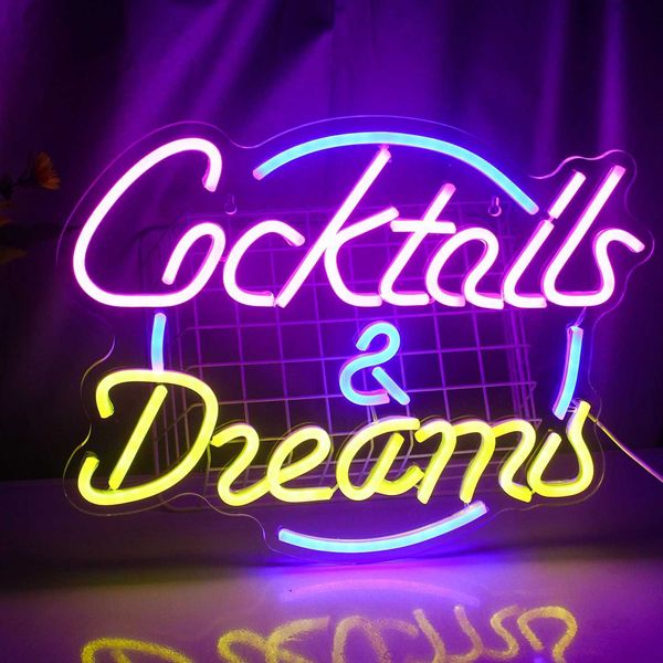 Cocktails beer LED neon lights wall lights interior decoration bars clubs birthday parties signal lights decorative lights X241210