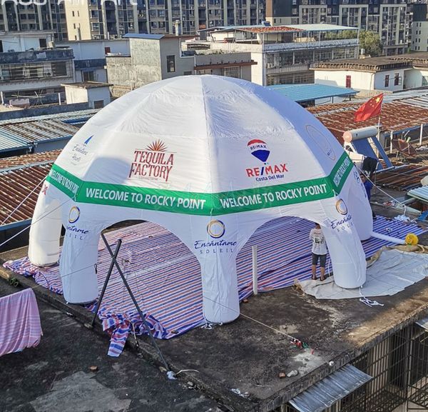 32.8ft Diameter Inflatable Advertising Spider Tent 8 Legs Event Marquee Giant Shadow Awning for Promotion or Business Rental