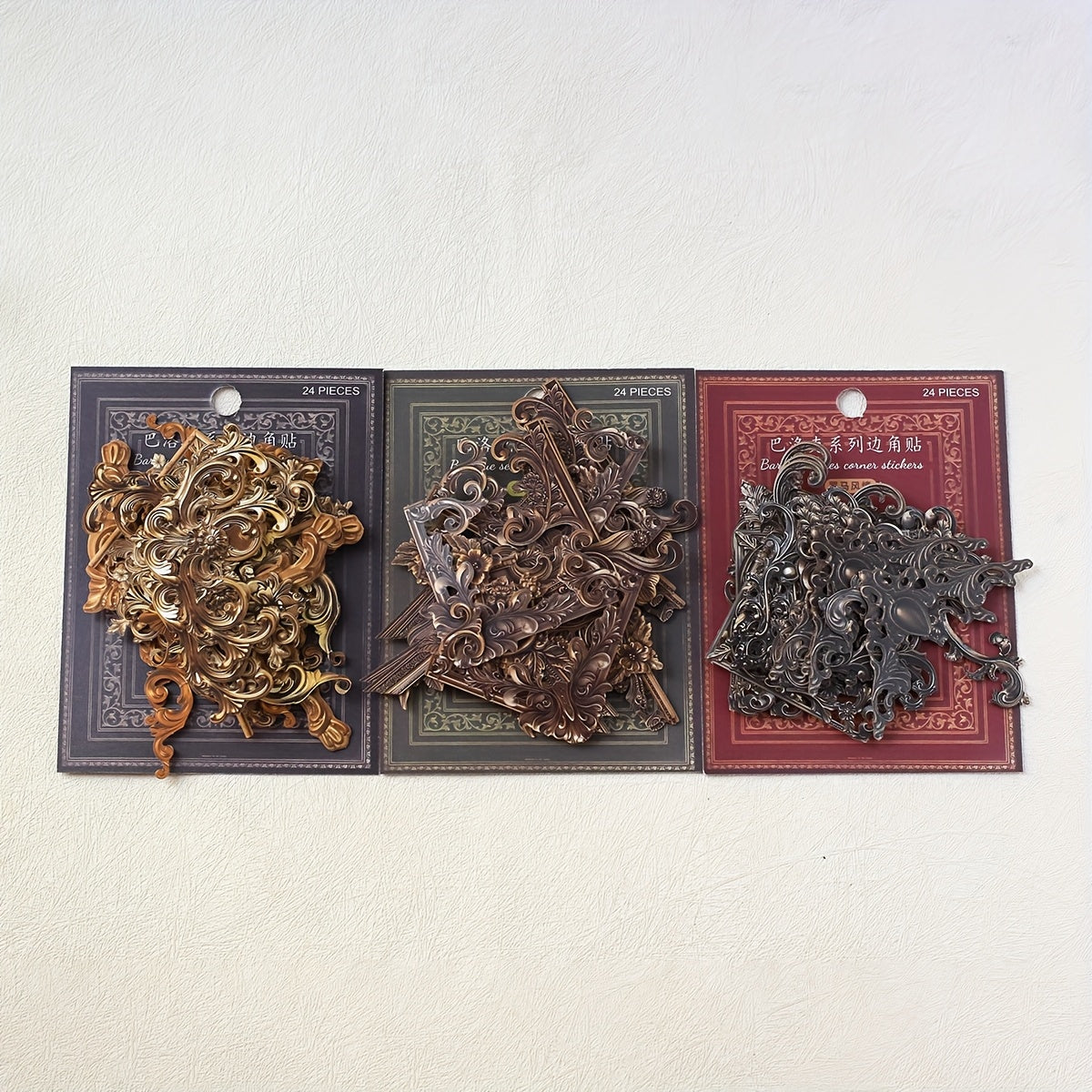 TEMU 72pcs-pack Vintage Corner Stickers - Creative Diy Scrapbooking And Journal Decoration With Paper Material