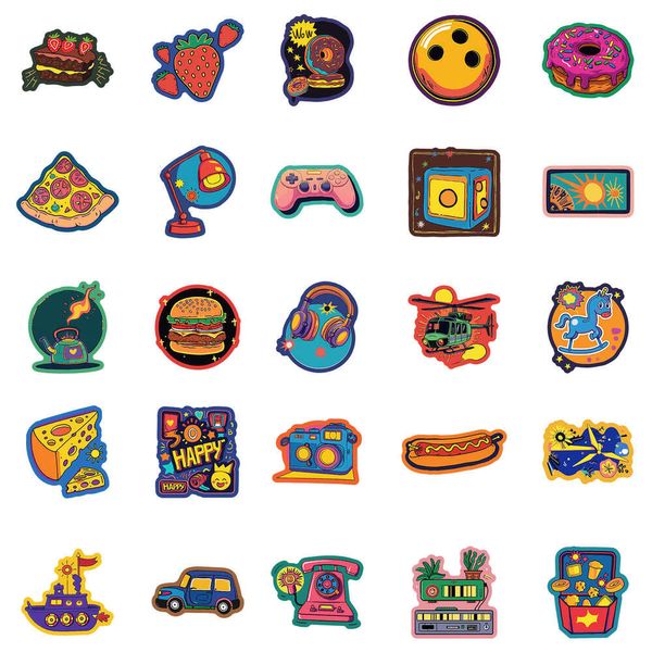 50 Carnival Trendy Personalized Graffiti Decoration Skateboarding Computer Electric Car Helmet Creative Stickers