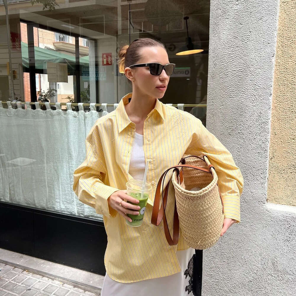 American Casual Polo shirts Pony Blouses Womens Loose Lapel Neck Shirts blouses designer for women Embroidery Fashion Long Sleeved Sweatshirts Desig