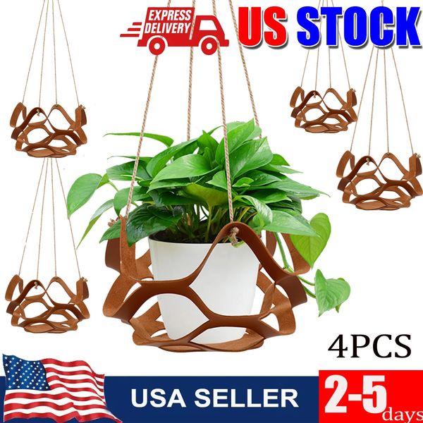 Garden Plant Hanging Basket 912Inch Pot Hanger Flower Storage Jute Rope Woven Planters For Indoor Accessorie 250102