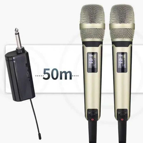UHF Professional Wireless Microphone Metal Mic for DJ Cartridge Vocal for Recording Studio Youtube Karaoke Best SellerM240815