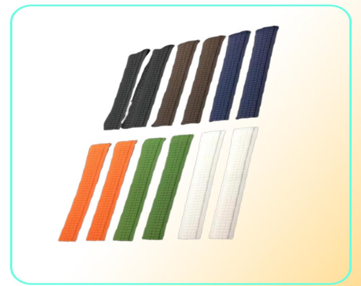 Watch Bands Brand Quality 21mm Rubber Watchbands For Aquanaut Series 5164a 5167a001 Strap Band Belt Black Whtie Green324193663178359791