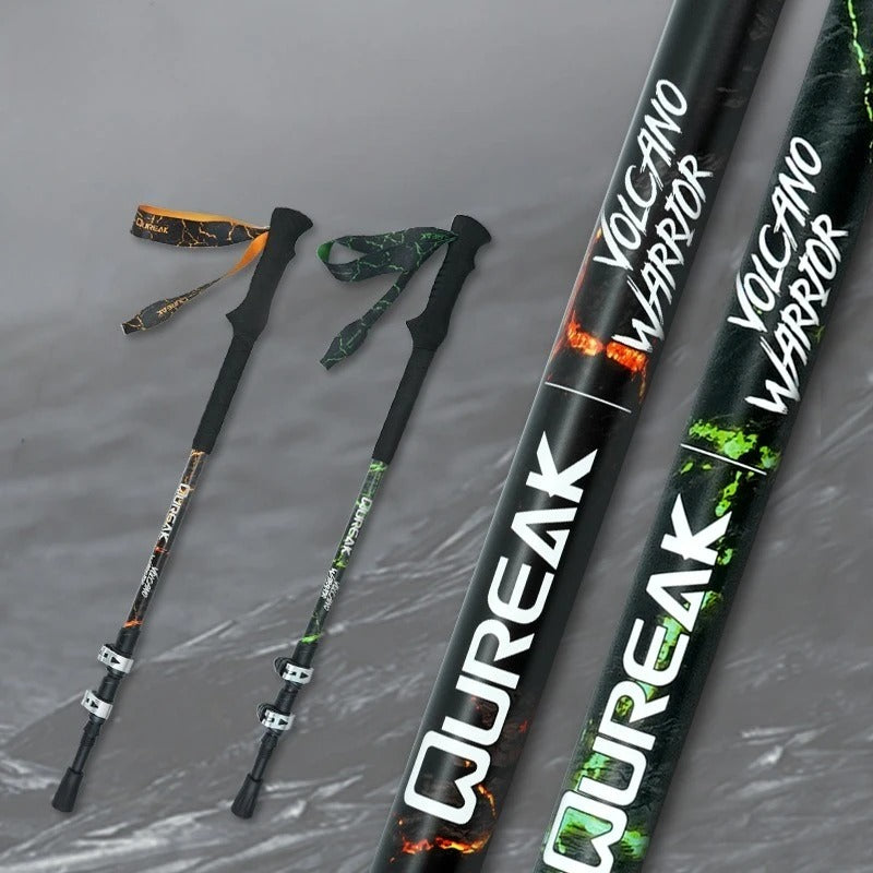 Walking Sticks Trekking Poles Collapsible Lightweight Folding Travel Walking Pole for Men Women Adjustable Hiking Stick with EVA Grips for Backpacki