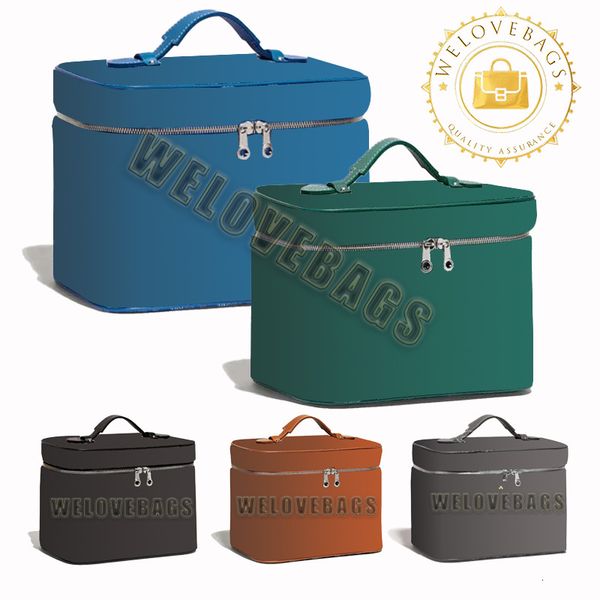 Designer Cosmetic Bag Women Medium Toiletry Bag Luxury Handbag Fashion Women Leather Crossbody Bag Black Shoulder Bag