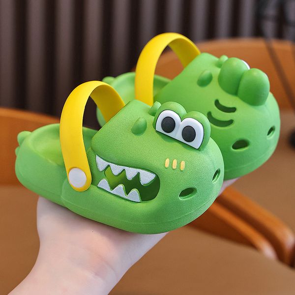 2024 Summer New Product Cute Cartoon Dinosaur Slippers for Children&#039;s Beach Shoes