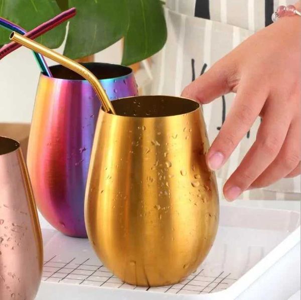 550ml Stainless Steel Beer g Cup Cocktail Coffee Cup g Drinking g for Bar Drinkware Coffee g Travel g Korean cup Straw Z250116