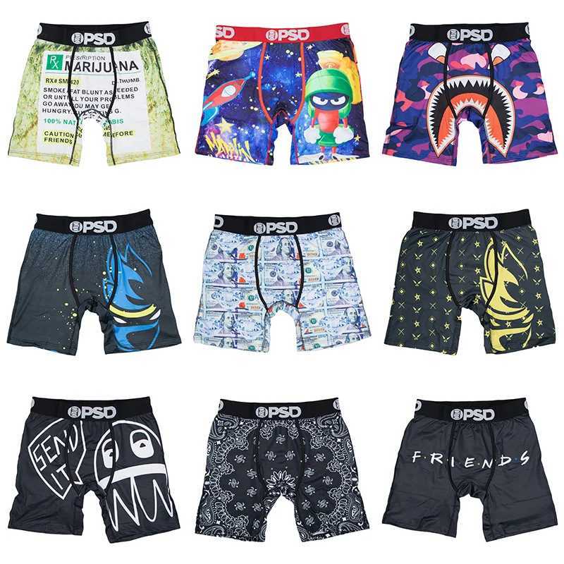 Underpants Fashion Print Men Underwear Boxer Cueca Male Panty Lingerie Men Underpants Panty Innerwear S-XXL Y240828TZD0