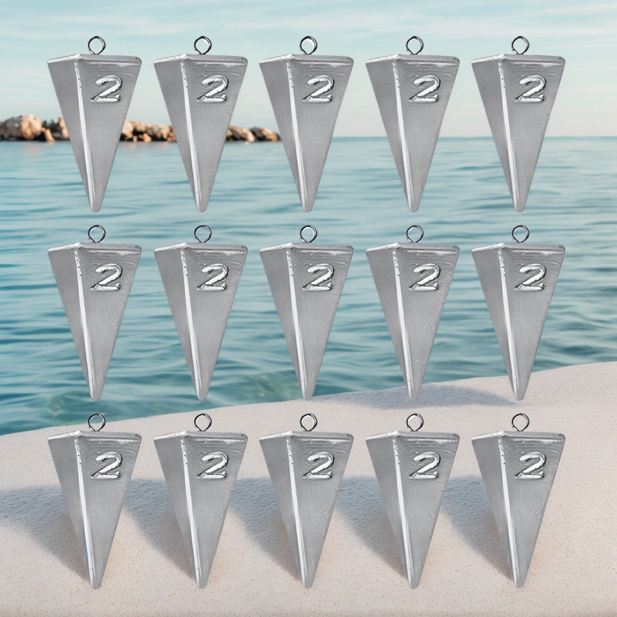 TEMU Pyramid Sinkers Fishing Weights Sinkers Saltwater Surf Fishing Weights Tackle 1oz 2oz 3oz 4oz 5oz 6oz 8oz 10oz