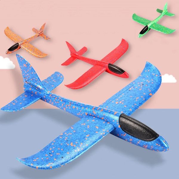 48CM Hand Throw Flying Glider Planes Foam Aircraft Model EPP Resistant Breakout Children Party Game Outdoor Toys 241116