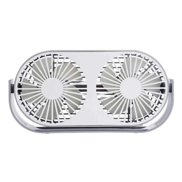 Electric Fans Double Desk Fan Small Tabletop Fan Portable USB 3 Cooling Speed Adjustable for Head Fan