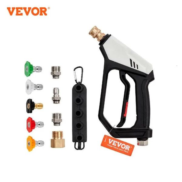 VEVOR short pressure washer gun 5000 PSI high power outlet hose connector foam gun 5-color quick connect nozzle 241016